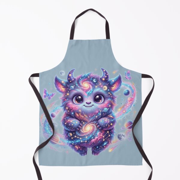 Item preview, Fluffy monster with swirling galaxy designed and sold by kidoramagic.