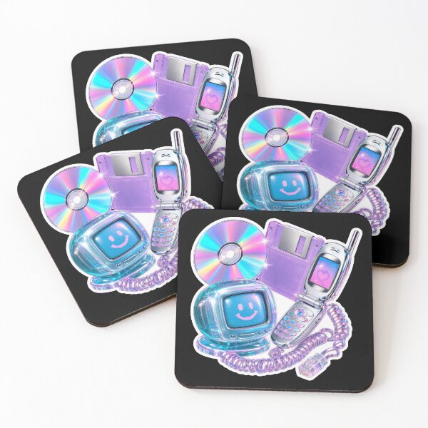 Item preview, Y2K Retro Tech Aesthetic Sticker | Flip Phone, Floppy Disk, CD & Cute CRT Computer designed and sold by Arrow2025.