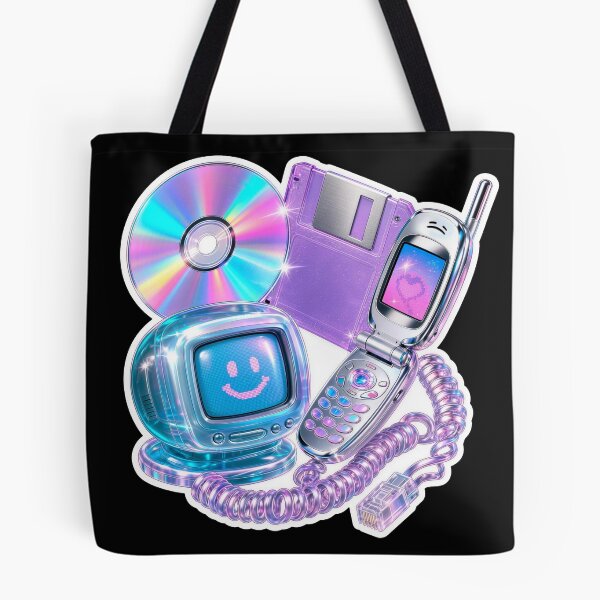 Item preview, Y2K Retro Tech Aesthetic Sticker | Flip Phone, Floppy Disk, CD & Cute CRT Computer designed and sold by Arrow2025.