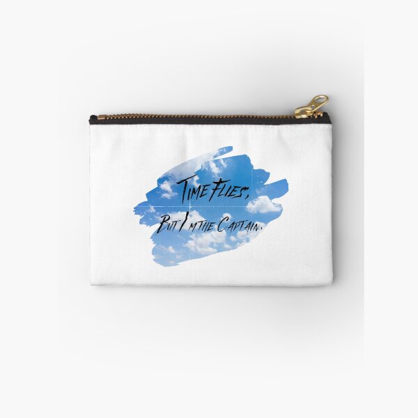 Item preview, ⁠Time Flies But Im The Captain Inspirational Sky Quote⁠ designed and sold by NESTORY-Studio.
