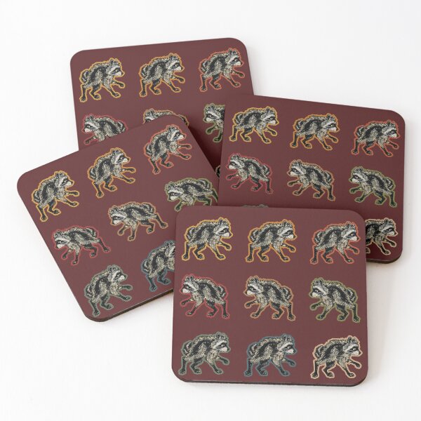 Item preview, Jimothy the Raccoon Retro Pop Art Grid designed and sold by ArtistsAtticWI.