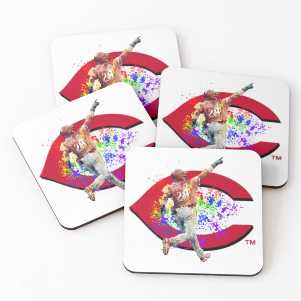 Item preview, TJ Friedl Cincinnati Reds Rainbow Paint Splash Watercolor Art designed and sold by Turnersports.