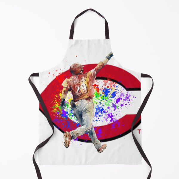 Item preview, TJ Friedl Cincinnati Reds Rainbow Paint Splash Watercolor Art designed and sold by Cucuzeus.