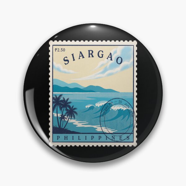 Artikelvorschau, Siargao Philippinen Surfküste Inselgrat Stempelaufkleber entworfen und verkauft von stickercuffs.