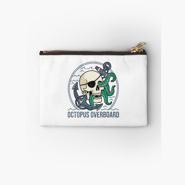 Item preview, Octopus Overboard Pirate Skull Anchor designed and sold by crouchingpixel.