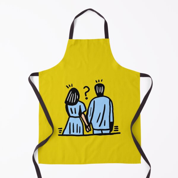 Item preview, Cute Confused Couple Holding Hands Line Art Illustration designed and sold by crazyhome.