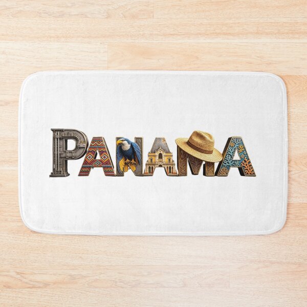 Item preview, Panama Typography – Tropical Culture & Travel Landmark Design designed and sold by VladisWorld.