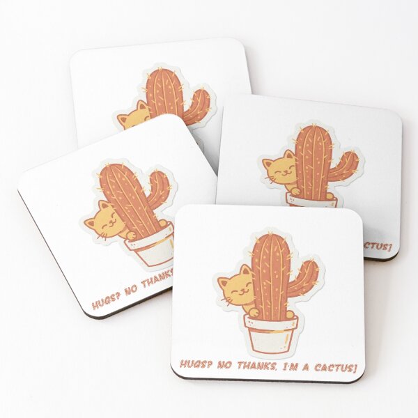Item preview, Cute Cat in Cactus Pot Funny Quote Retro Indie Aesthetic Sticker designed and sold by AZABSTORE.