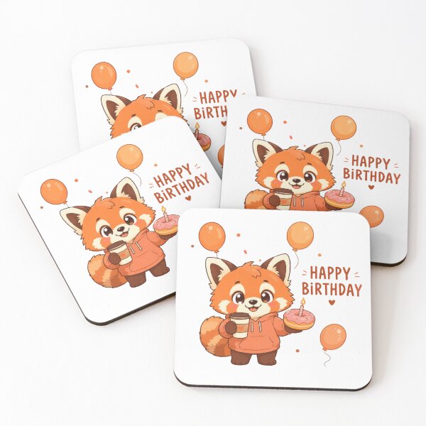 Item preview, Happy Birthday Cute Raccoon Birthday Design designed and sold by PlumArtDesign.