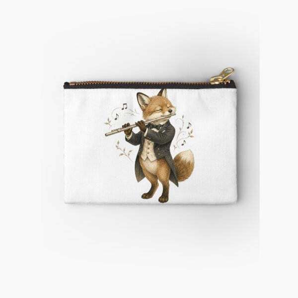 Item preview, Elegant Fox Playing Classical Flute designed and sold by Snurly.
