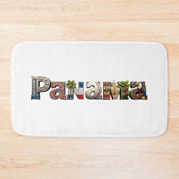 Item preview, Panama Typography – Tropical Culture & Travel Landmark Design designed and sold by VladisWorld.