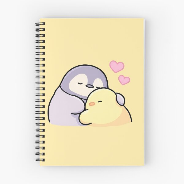 Item preview, Penguin and chick sharing a big hug – sticker designed and sold by Gatosessa.