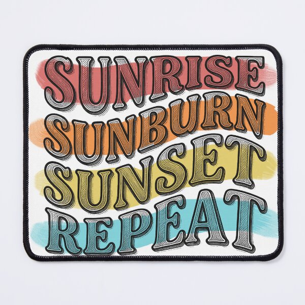 Item preview, Sunrise Sunburn Sunset Repeat - Retro Summer Design designed and sold by DonnaRaine.