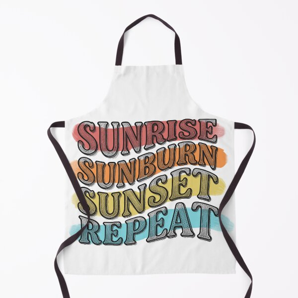 Item preview, Sunrise Sunburn Sunset Repeat - Retro Summer Design designed and sold by DonnaRaine.
