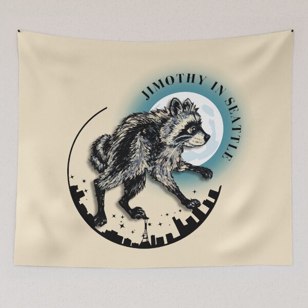 Item preview, Jimothy in Seattle - Hand-Painted Raccoon Art designed and sold by ArtistsAtticWI.