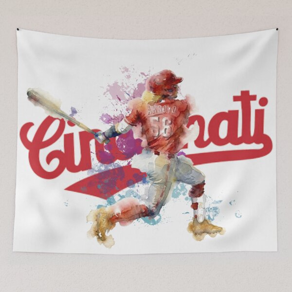 Item preview, Watercolor Baseball Player "Arroyo" Cincinnati Spirit designed and sold by Cucuzeus.