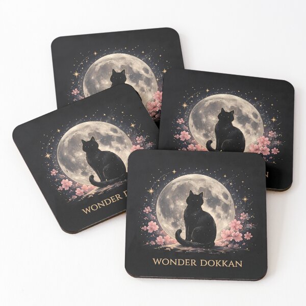 Item preview, Moonlight Magic Black Cat Aesthetic Moon designed and sold by WonderDokkan.