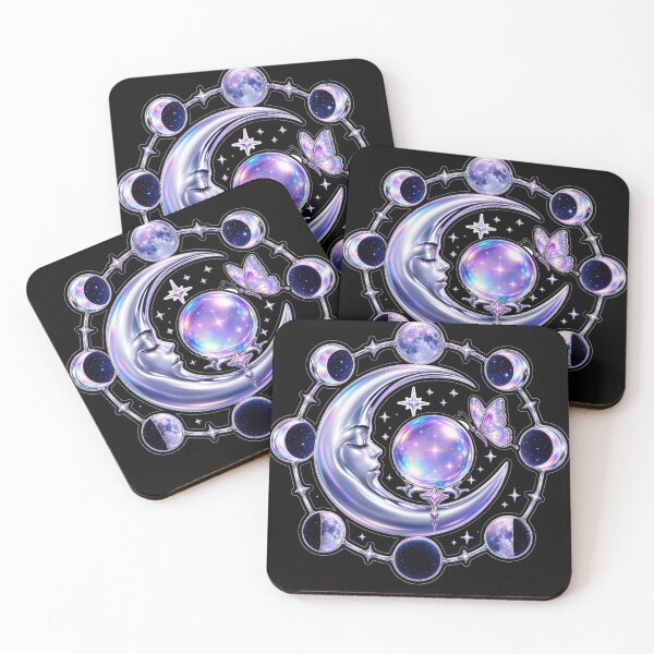 Item preview, Celestial Moon Phases Crystal Ball | Mystical Lunar Witch Aesthetic Sticker designed and sold by Arrow2025.