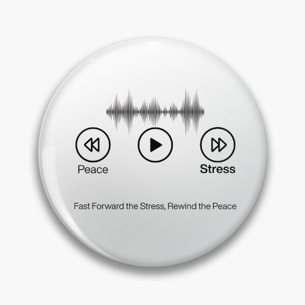 Item preview, Fast Forward Stress Rewind Peace Audio Player Quote⁠ designed and sold by NESTORY-Studio.