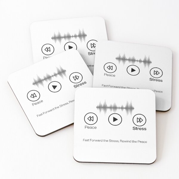 Item preview, Fast Forward Stress Rewind Peace Audio Player Quote⁠ designed and sold by NESTORY-Studio.
