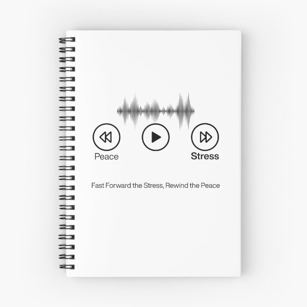 Item preview, Fast Forward Stress Rewind Peace Audio Player Quote⁠ designed and sold by NESTORY-Studio.