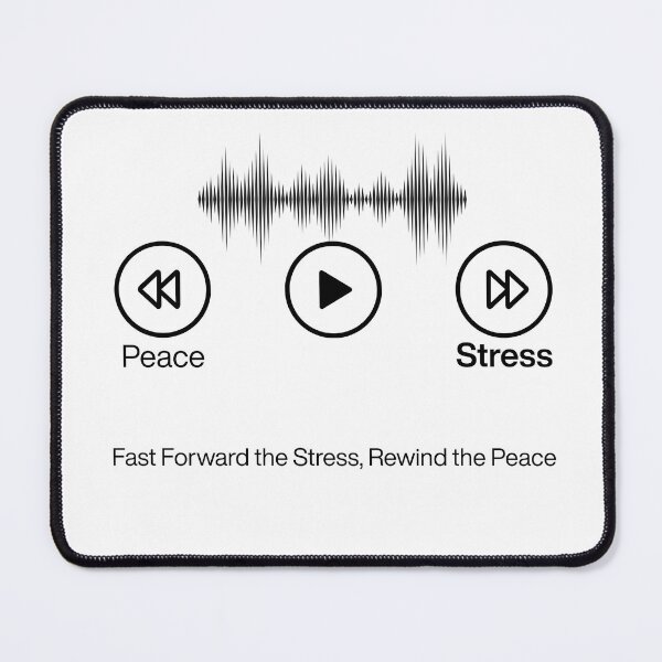 Item preview, Fast Forward Stress Rewind Peace Audio Player Quote designed and sold by NESTORY-Studio.