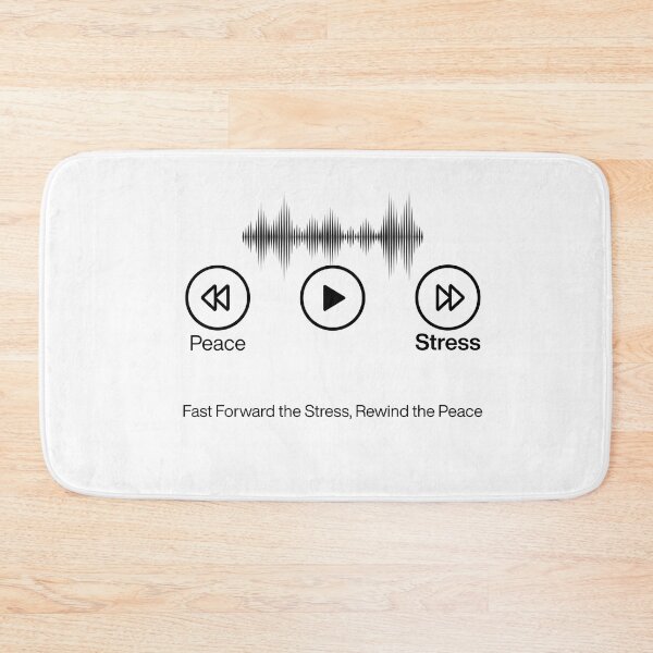 Item preview, Fast Forward Stress Rewind Peace Audio Player Quote⁠ designed and sold by NESTORY-Studio.