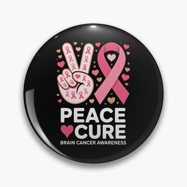 Item preview, PEACE ♥ CURE – BRAIN CANCER AWARENESS designed and sold by jkrphoto.