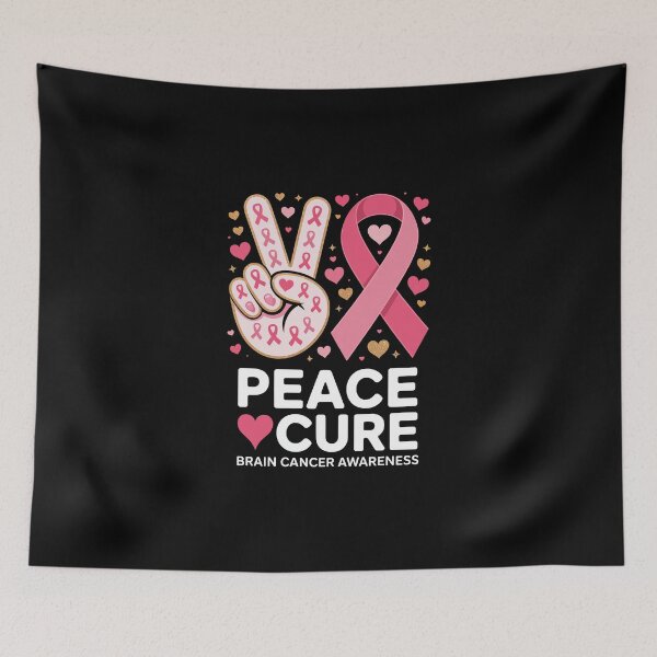 Item preview, PEACE ♥ CURE – BRAIN CANCER AWARENESS designed and sold by jkrphoto.