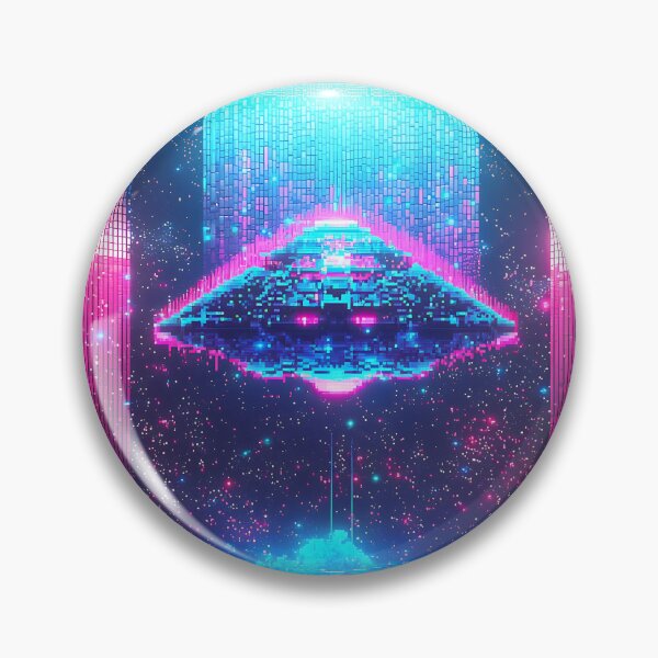 Item preview, 3d Render Of Pixel Spaceship Galaxy Digital designed and sold by Checho30.