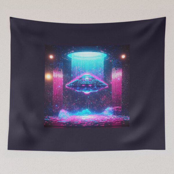 Item preview, 3d Render Of Pixel Spaceship Galaxy Digital designed and sold by Checho30.