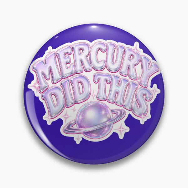 Item preview, Mercury Did This | Retro Planet Astrology Aesthetic Sticker designed and sold by Arrow2025.