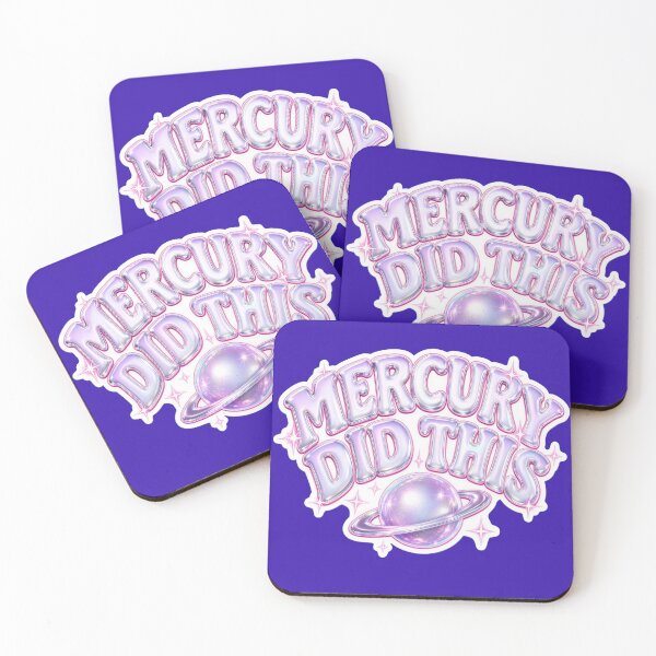 Item preview, Mercury Did This | Retro Planet Astrology Aesthetic Sticker designed and sold by Arrow2025.