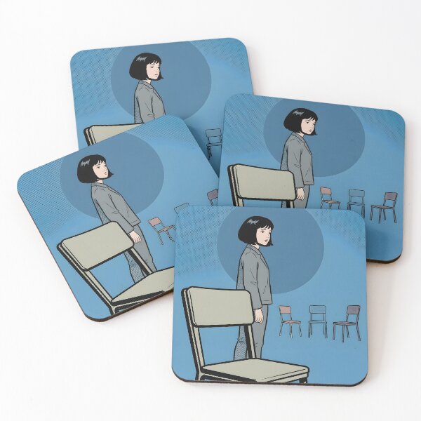 Item preview, Empty Chairs Corporate Loneliness Minimalist Poster designed and sold by DuckOddity.