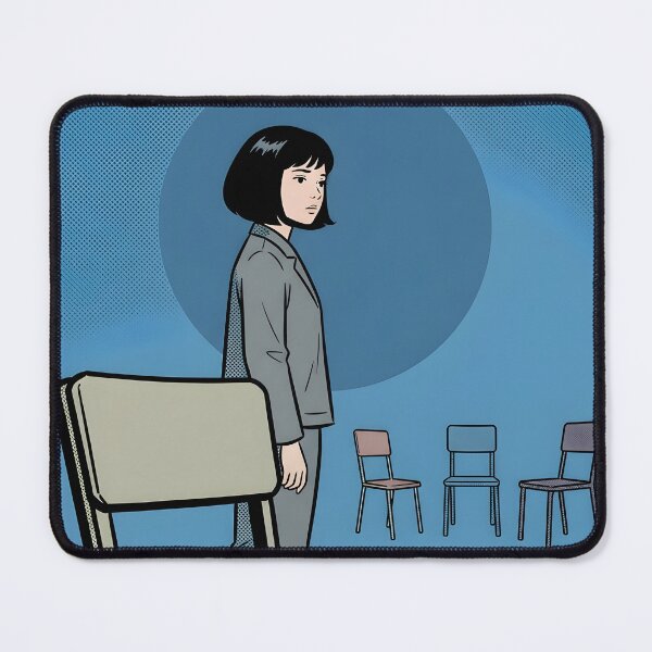 Item preview, Empty Chairs Corporate Loneliness Minimalist Poster designed and sold by DuckOddity.