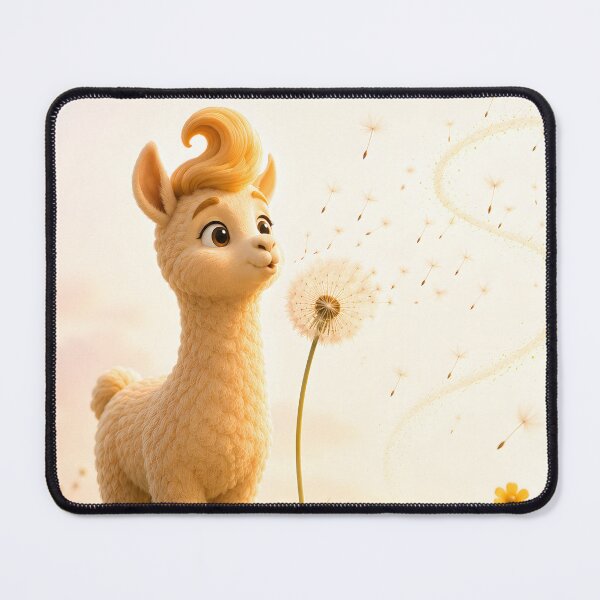 Item preview, Gustl Blowing a Dandelion – Cute Alpaca Sticker & Wall Art designed and sold by bauschberts.