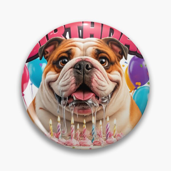Item preview, Cute English Bulldog Birthday Wish designed and sold by LavIsInTheAir.