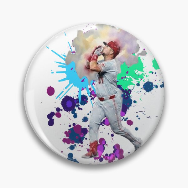 Item preview, Cincinnati Reds Baseball Player Watercolor Splatter Art designed and sold by Cucuzeus.