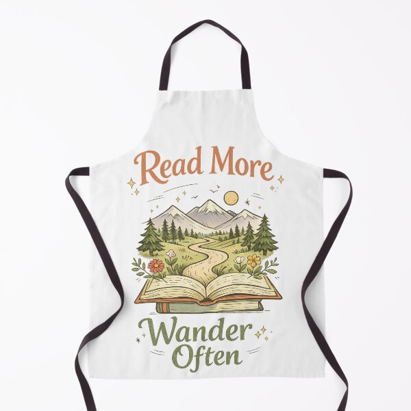 Item preview, Read More Wander Often Print, Book and Mountain Path Design, Travel Reader Shirt Graphic designed and sold by TM DESIGNS AND MORE.