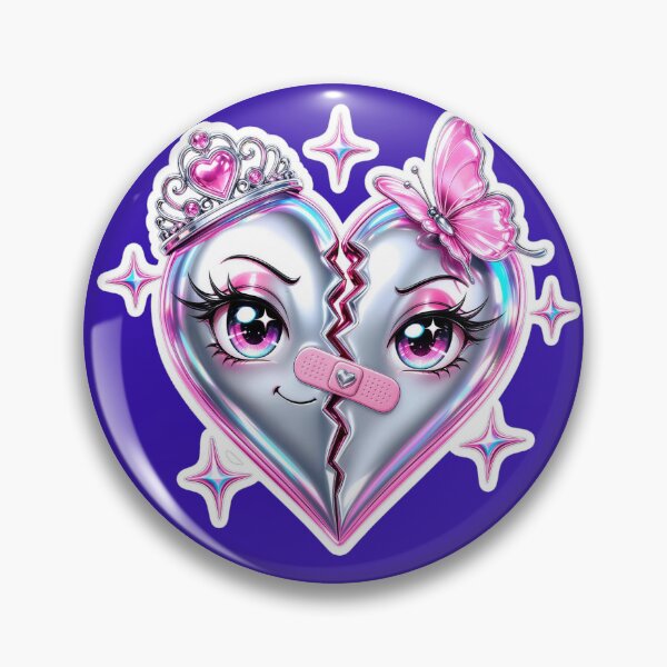 Item preview, Kawaii Broken Heart Princess | Cute Healing Heart Aesthetic Sticker designed and sold by Arrow2025.
