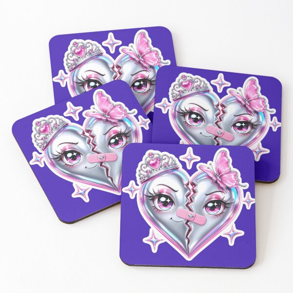 Item preview, Kawaii Broken Heart Princess | Cute Healing Heart Aesthetic Sticker designed and sold by Arrow2025.