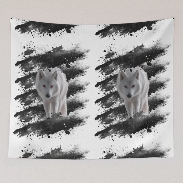 Item preview, White Wolf Red Eyes Grunge Art designed and sold by BULAIR89.
