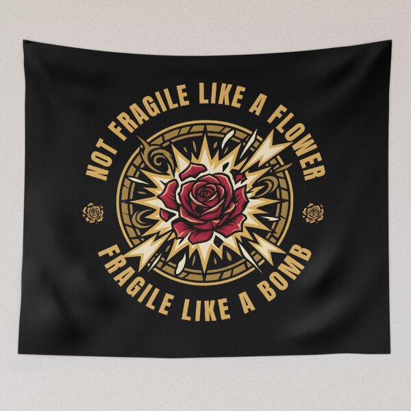 Item preview, Not Fragile Like A Flower Fragile Like A BOMB Funny Gifts For Wife designed and sold by LeSoniPapaPrint.