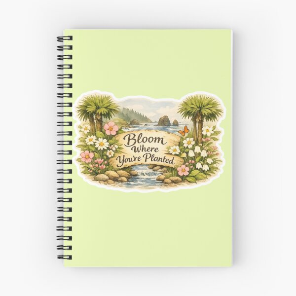 Item preview, Bloom Where You're Planted Inspirational Palm Florals designed and sold by SunnyandStardust.