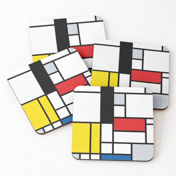 Item preview, Neo Plasticism Abstract Geometric Grid Red Yellow Blue Pattern designed and sold by Khokha80.