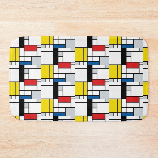 Item preview, Neo Plasticism Abstract Geometric Grid Red Yellow Blue Pattern designed and sold by Khokha80.