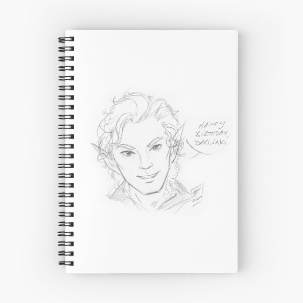 Item preview, Astarion happy birthday pencil sketch designed and sold by Brandy Woods.