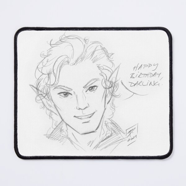 Item preview, Astarion happy birthday pencil sketch designed and sold by Brandy Woods.