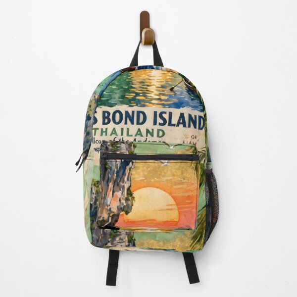 Item preview, James Bond Island Thailand Vintage Travel Poster | Phang Nga Bay Wall Art | Spirit of Siam Collection designed and sold by Spirit of Siam.