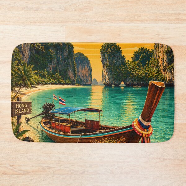 Item preview, Hong Island Longtail - Thailand Adventure Poster Master Collection designed and sold by Spirit of Siam.